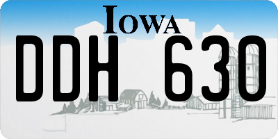 IA license plate DDH630
