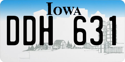 IA license plate DDH631