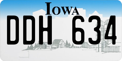IA license plate DDH634