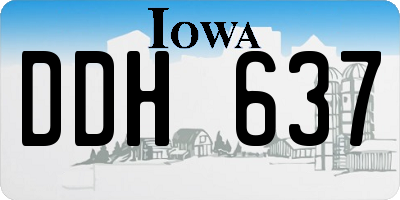 IA license plate DDH637