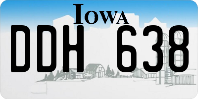 IA license plate DDH638