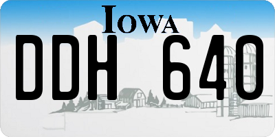 IA license plate DDH640