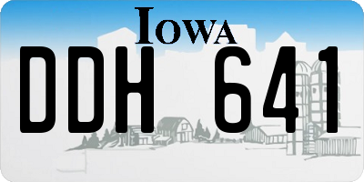 IA license plate DDH641