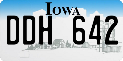IA license plate DDH642