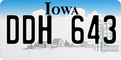 IA license plate DDH643