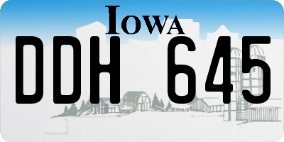 IA license plate DDH645