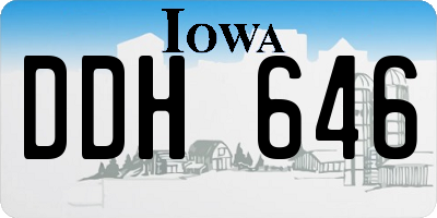 IA license plate DDH646