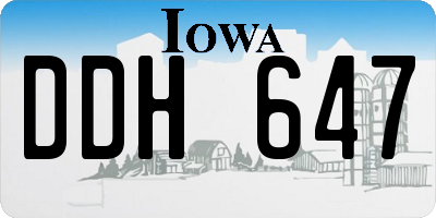 IA license plate DDH647