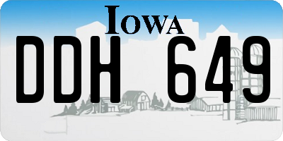 IA license plate DDH649