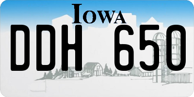 IA license plate DDH650