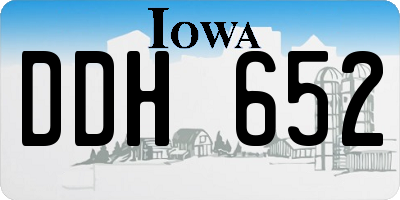 IA license plate DDH652
