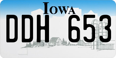 IA license plate DDH653