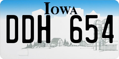 IA license plate DDH654