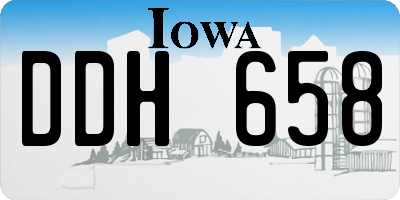 IA license plate DDH658