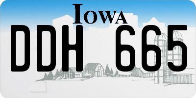 IA license plate DDH665