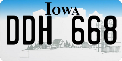 IA license plate DDH668