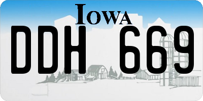 IA license plate DDH669