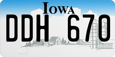 IA license plate DDH670