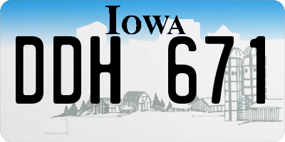 IA license plate DDH671