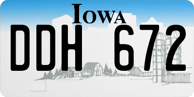IA license plate DDH672