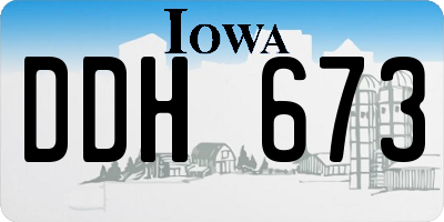IA license plate DDH673