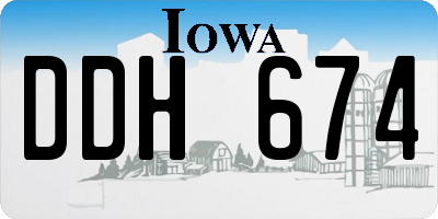 IA license plate DDH674