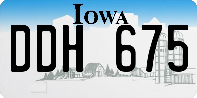 IA license plate DDH675