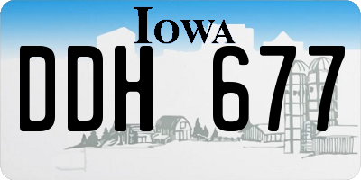 IA license plate DDH677