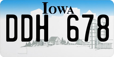 IA license plate DDH678