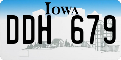IA license plate DDH679
