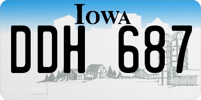 IA license plate DDH687