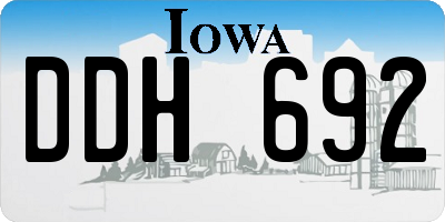 IA license plate DDH692