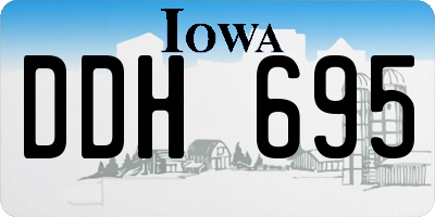 IA license plate DDH695
