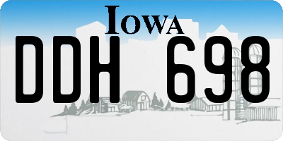 IA license plate DDH698