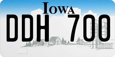 IA license plate DDH700