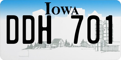IA license plate DDH701