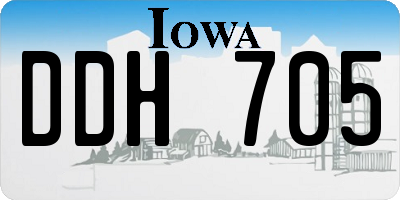 IA license plate DDH705