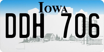 IA license plate DDH706
