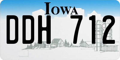 IA license plate DDH712