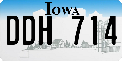 IA license plate DDH714