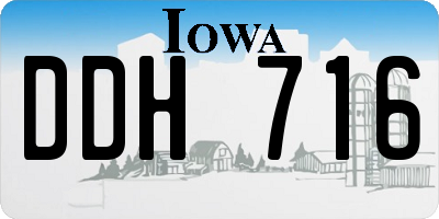 IA license plate DDH716