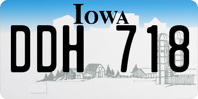 IA license plate DDH718