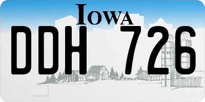 IA license plate DDH726