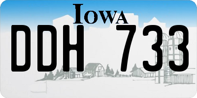 IA license plate DDH733