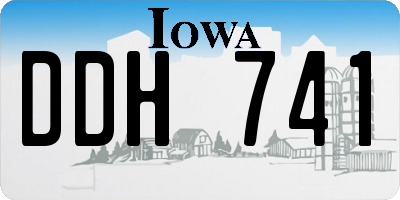 IA license plate DDH741