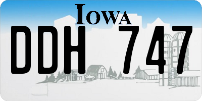 IA license plate DDH747