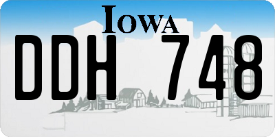 IA license plate DDH748