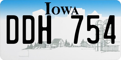 IA license plate DDH754