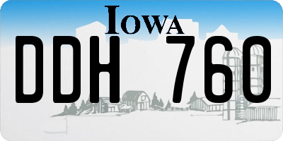 IA license plate DDH760