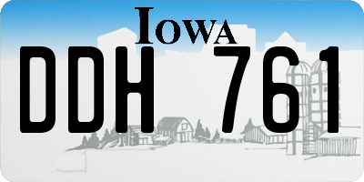 IA license plate DDH761